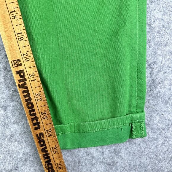 Kut From the Kloth KFTK Catherine Slim Boyfrined Pants Womens 10 Green Cuffed - Picture 12 of 15